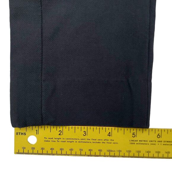 Tory Burch Trouser Pants Womens 6 Navy Flat Front Slim Straight Stretch Side Zip - Picture 13 of 14